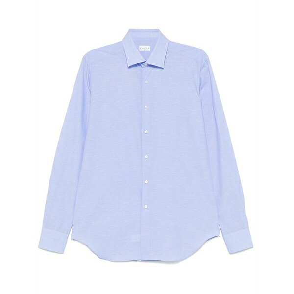 ザカス メンズ シャツ トップス Classic-collar shirt Blue｜asty