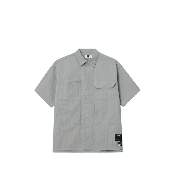 イズエ メンズ Tシャツ トップス Patch pocket shirt Grey|asty