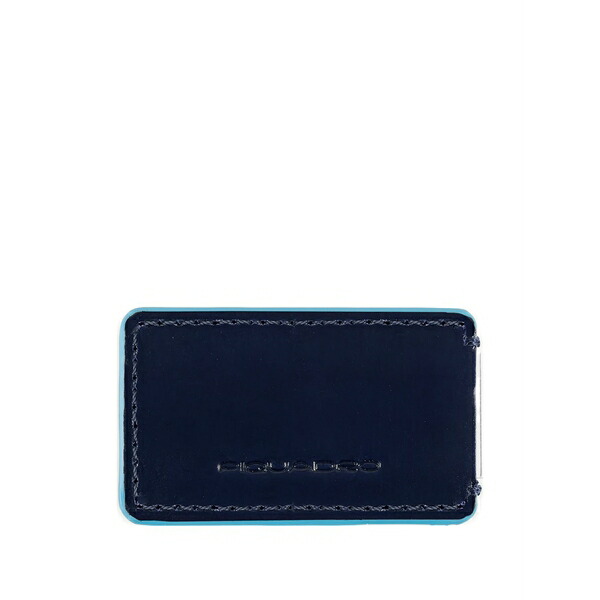 ピークアドロ メンズ 財布 アクセサリー Logo-engraved leather money clip Blue|asty