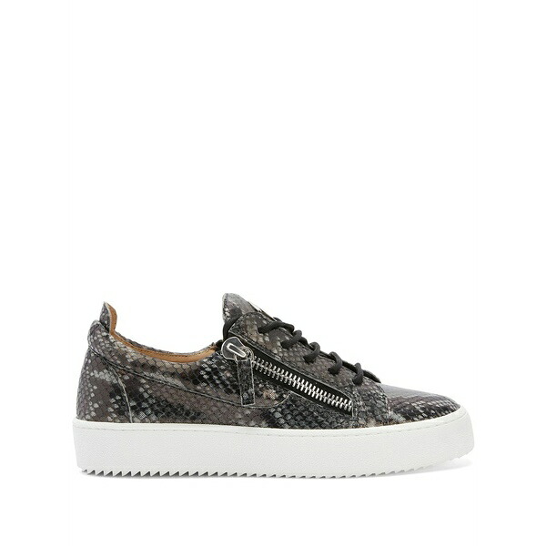 ジュゼッペザノッティ レディース スニーカー シューズ Gail snakeskin-effect sneakers Black｜asty
