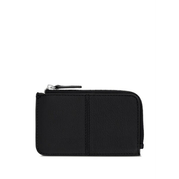 マルコポーロ レディース 財布 アクセサリー Grained leather cardholder Black|asty