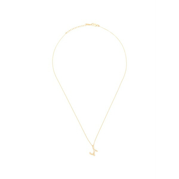 ミッソマ レディース ネックレス・チョーカー・ペンダントトップ アクセサリー Mini curly molten initial necklace Gold|asty