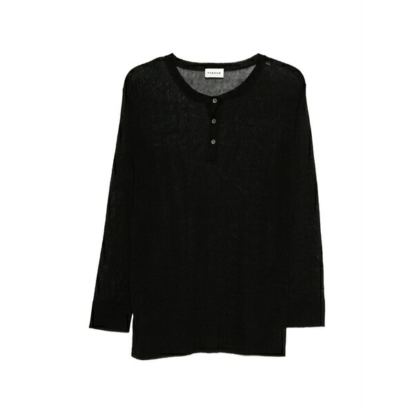 パロッシュ レディース Tシャツ トップス Long-sleeve t-shirt Black|asty