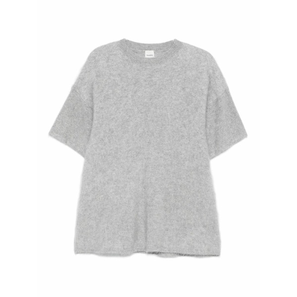 ナヌーシュカ レディース Tシャツ トップス Short-sleeve cashmere knitted t-shirt Grey|asty