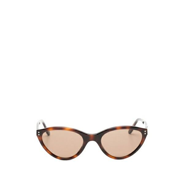 トーテム レディース サングラス＆アイウェア アクセサリー Tortoiseshell-effect cat-eye sunglasses Brown｜asty