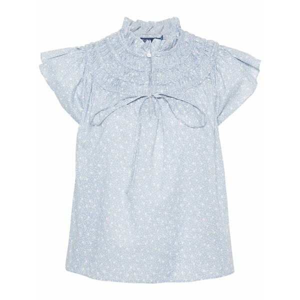 ラルフローレン レディース シャツ トップス Floral-print cotton blouse Blue|asty