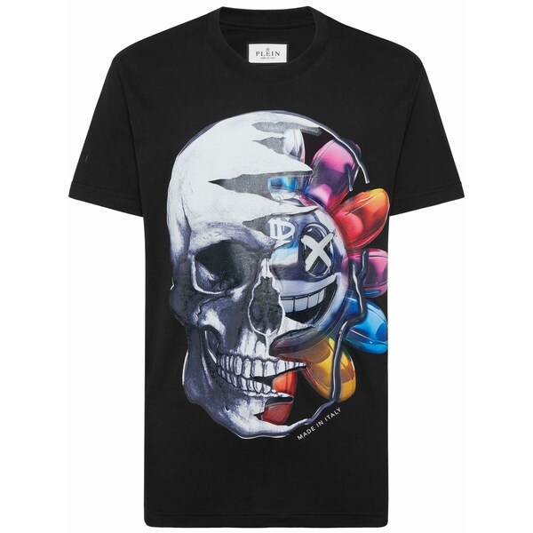 フィリッププレイン メンズ Tシャツ トップス Graffiti t-shirt Black｜asty