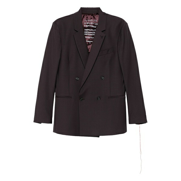 パトリツィア ペペ メンズ ジャケット＆ブルゾン アウター Double-breasted wool blazer Red｜asty
