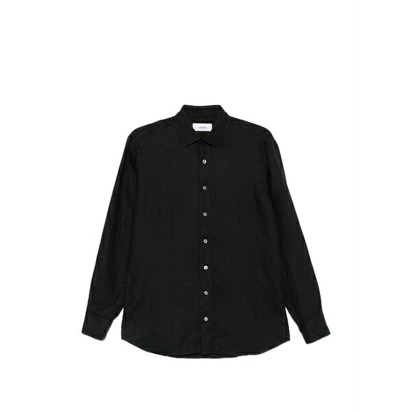 ラルディーニ メンズ シャツ トップス Dante long-sleeve shirt Black|asty