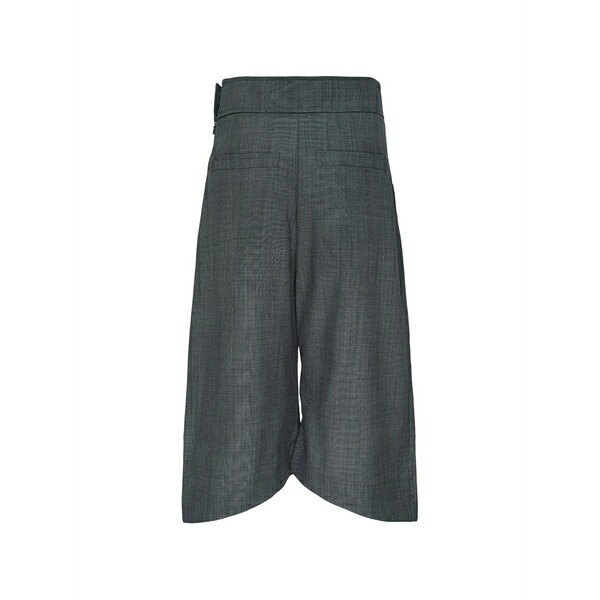 ガニー レディース カジュアルパンツ ボトムス Side-pockets wide-leg trousers Grey｜asty