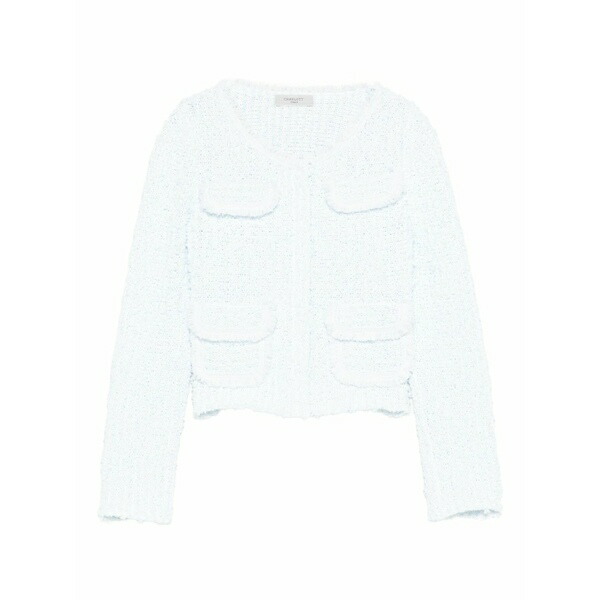 シャルロット レディース ジャケット＆ブルゾン アウター Frayed jacket Blue｜asty