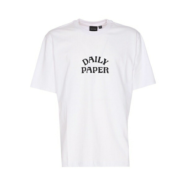 デイリー・ペーパー メンズ Tシャツ トップス Logo-print t-shirt White|asty