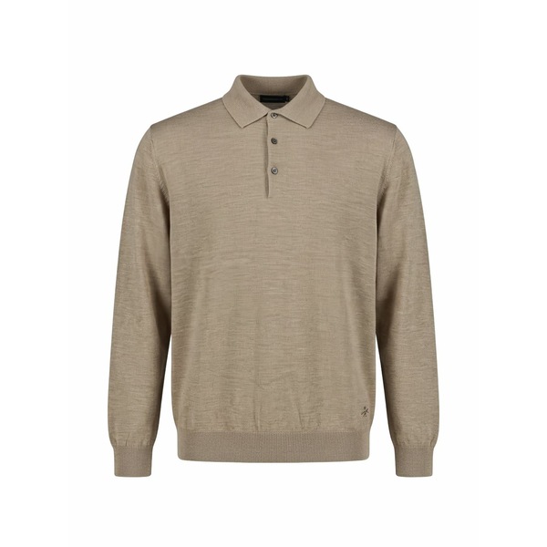 トンボリーニ メンズ ポロシャツ トップス Polo-collar wool polo shirt Neutrals｜asty