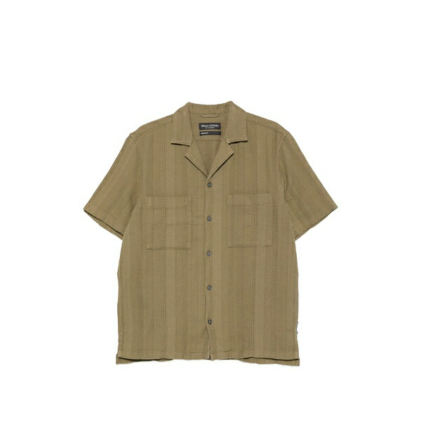 マルコポーロ メンズ シャツ トップス Short-sleeve shirt Green｜asty