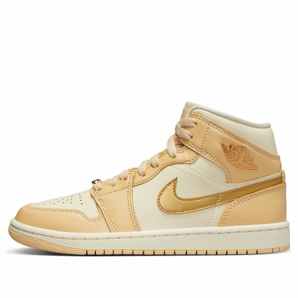 Jordan ジョーダン レディース スニーカー 【(WMNS) Air Jordan 1 Mid 'Pale Vanilla Gold' FB9892-200】 サイズ US_5(22.0cm)｜asty