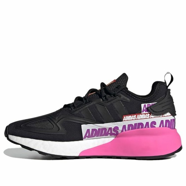 adidas アディダス レディース スニーカー  【(WMNS) adidas ZX 2K Boost \u0027Wordmark Heel Stripe - Black Pink\u0027 FX7050】  大きさ US_9(26.0糎)