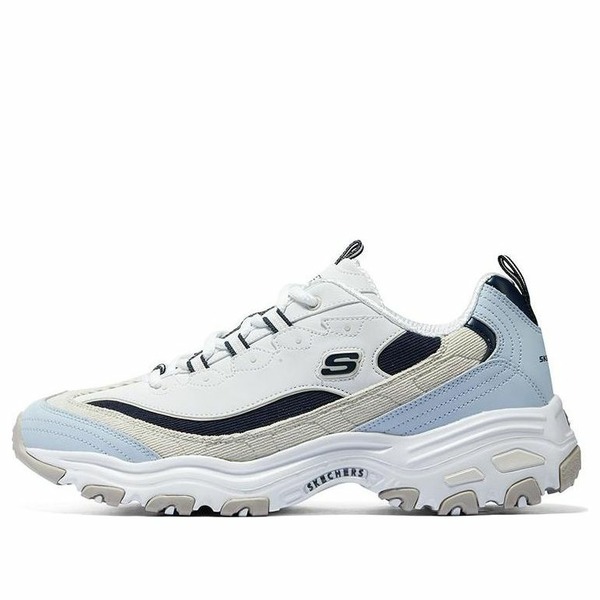 Skechers スケッチャーズ メンズ スニーカー 【Skechers D'Lites Varsity Spirit Sneaker 'White Beige Blue' 894282-NTNV】 サイズ US_9.5(27.5cm)｜asty