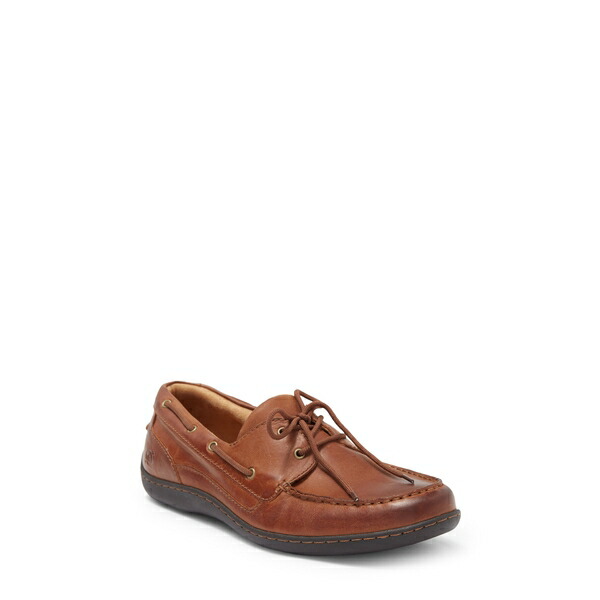 バーン メンズ スリッポン ローファー シューズ Darren Boat Shoe Medium Brown 限定価格セール