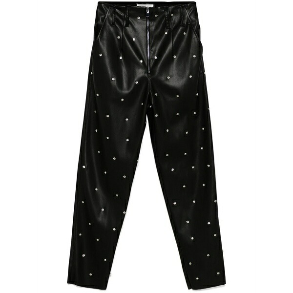 ニッサ レディース 心地好いズボン下 ボトムス Crystal-embellished trousers Black