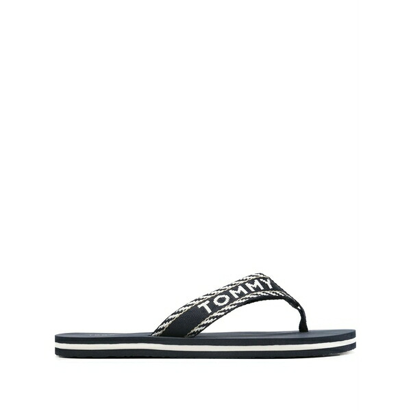 トミー ヒルフィガー レディース サンダル シューズ Logo-jacquard flip flops Blue
