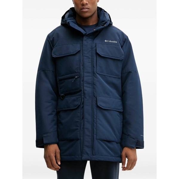 コロンビア メンズ ジャケット＆ブルゾン アウター Pocketed hooded jacket Blue｜asty
