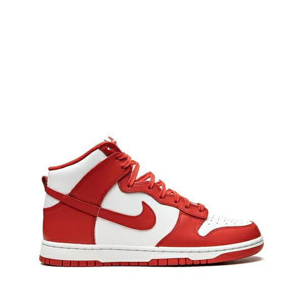 ナイキ メンズ スニーカー シューズ Dunk high \"white/university red\"" sneakers White"