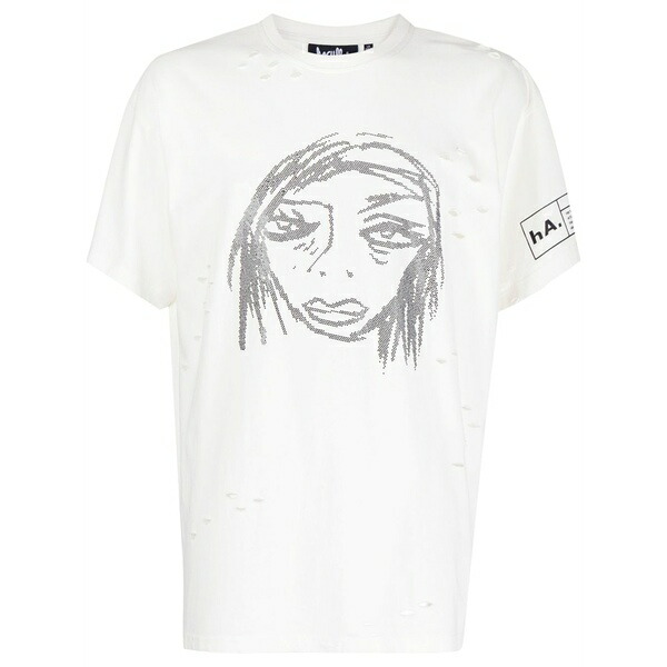 ハクーラ メンズ Tシャツ トップス Caught my eye studded t-shirt White｜asty 42,120円