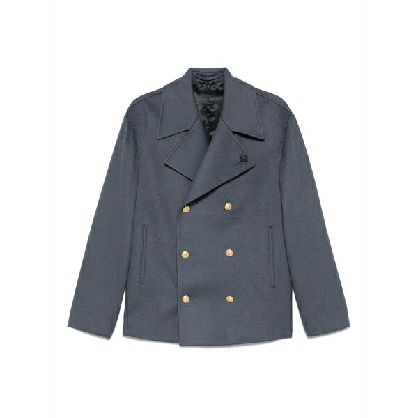 ラルディーニ メンズ ジャケット&ブルゾン アウター Double-breasted blazer Grey|asty