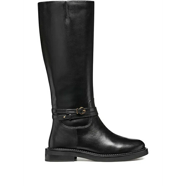 ジェオックス レディース ブーツ シューズ 35粍 serilda buckled knee-high boots Black