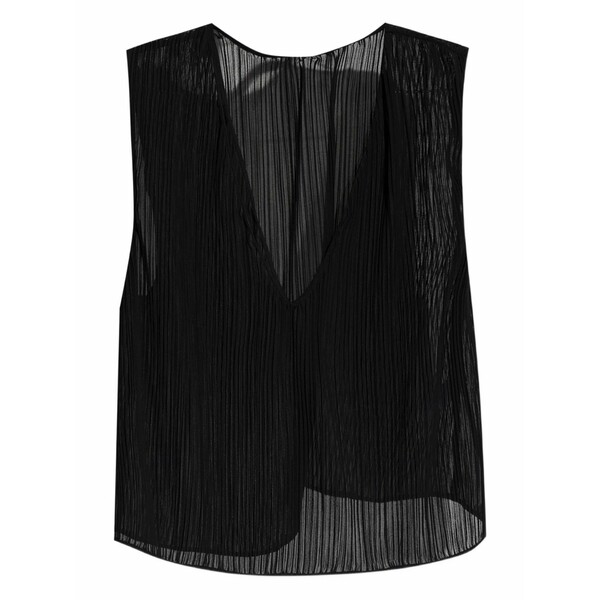 イロ レディース カットソー トップス Calyssa pleated top Black｜asty