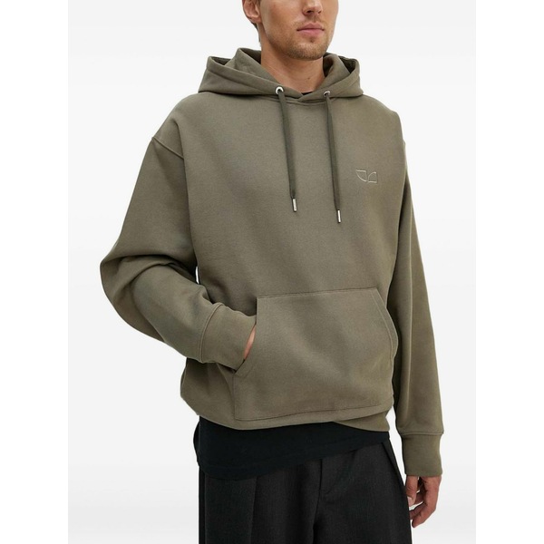 イロ メンズ パーカー・スウェットシャツ アウター Logo-embroidered hoodie Green｜asty 43,680円