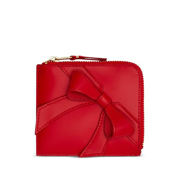 コムデギャルソン メンズ 財布 アクセサリー Big bow zip wallet Red｜asty