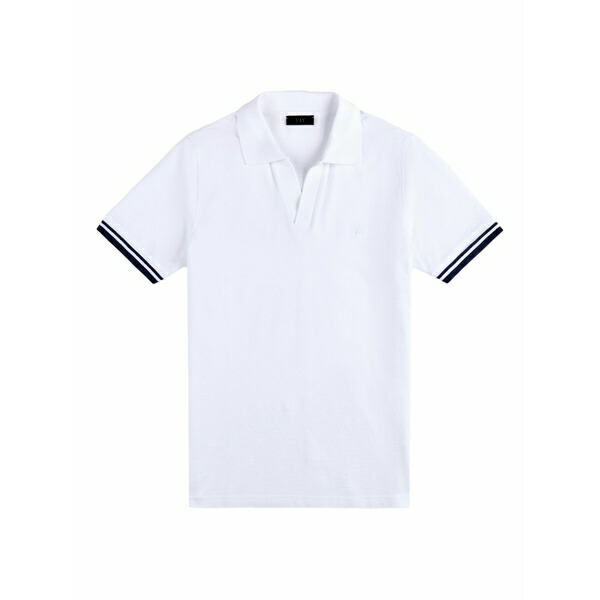 フェイ メンズ プルオーバー トップス Striped piquet t-shirt White
