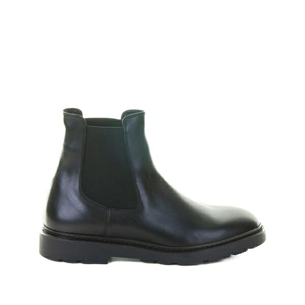 フラテッリ ロセッティ メンズ ブーツ シューズ Leather chelsea boots Black
