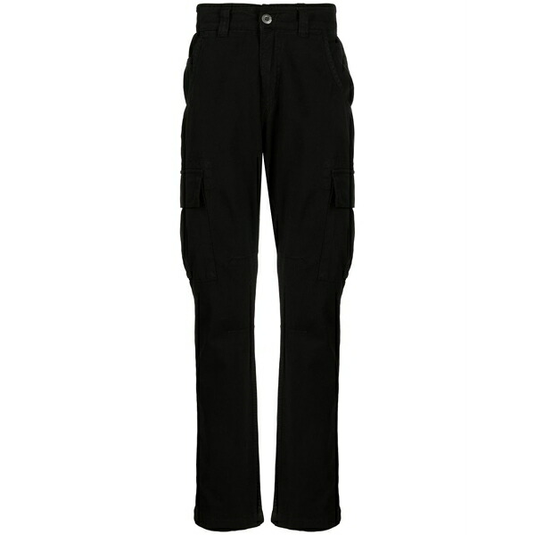 アルファインダストリーズ メンズ カジュアルパンツ ボトムス Straight-leg cotton cargo trousers Black｜asty