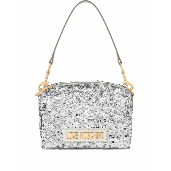 ラブ モスキーノ レディース ショルダーバッグ バッグ Sequin-embellished shoulder bag Grey｜asty