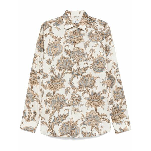 エトロ メンズ シャツ トップス Paisley shirt Neutrals｜asty
