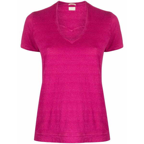 マッシモ アルバ レディース プルオーバー トップス Flores short-sleeve linen t-shirt Pink