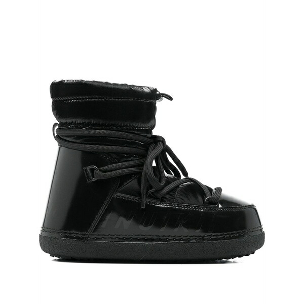 イヌイキー レディース ブーツ シューズ Mountain metallic lace-up padded boots Black