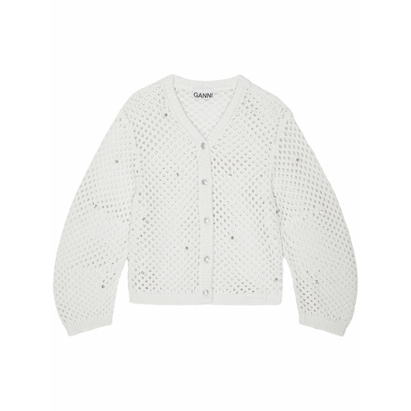 ガニー レディース ジレー アウター Open-knit cardigan White