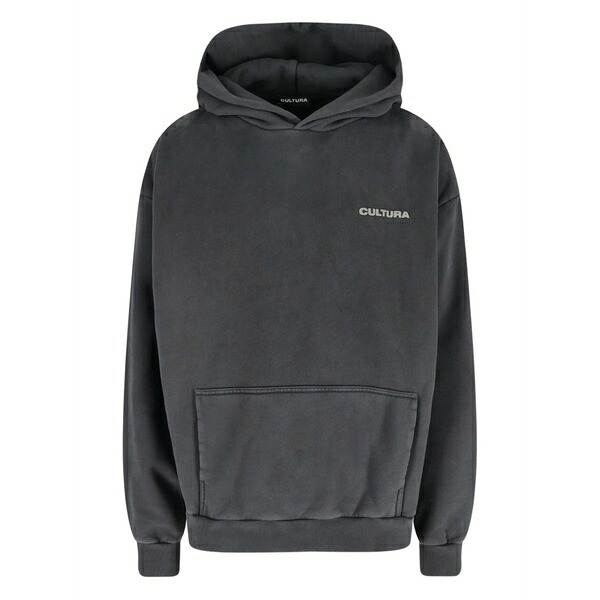 カルチュラ メンズ パーカー・スウェットシャツ アウター Logo hoodie Grey|asty