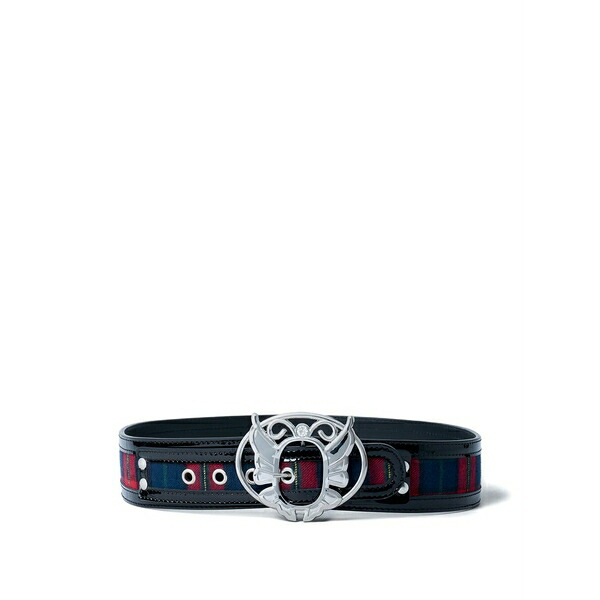チョポヴァ ロウェナ レディース 三尺帯 添え物 Tartan-patent belt Brown