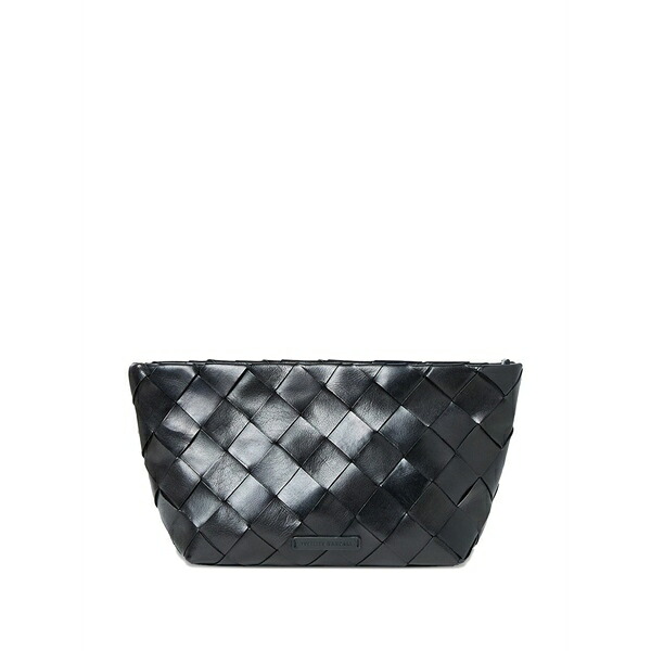 ロフラー 幽客ダル レディース クラッチペダル御徒面子 御徒面子 Melina woven clutch bag Black