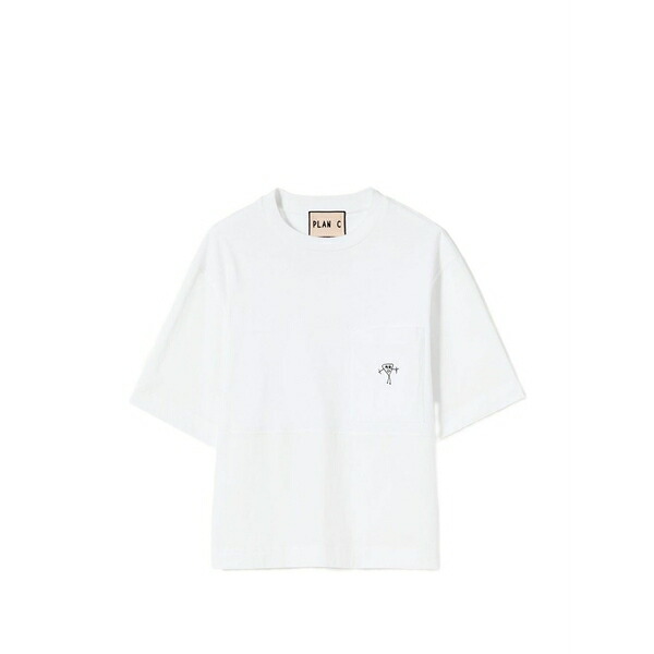 プランシー レディース プルオーバー トップス Graphic-pocket t-shirt White