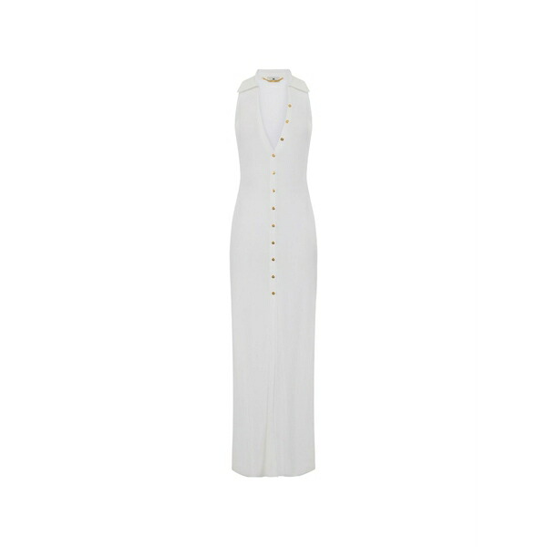 エリザベスフランキ レディース ワンピース トップス V-neck maxi dress White｜asty 93,940円