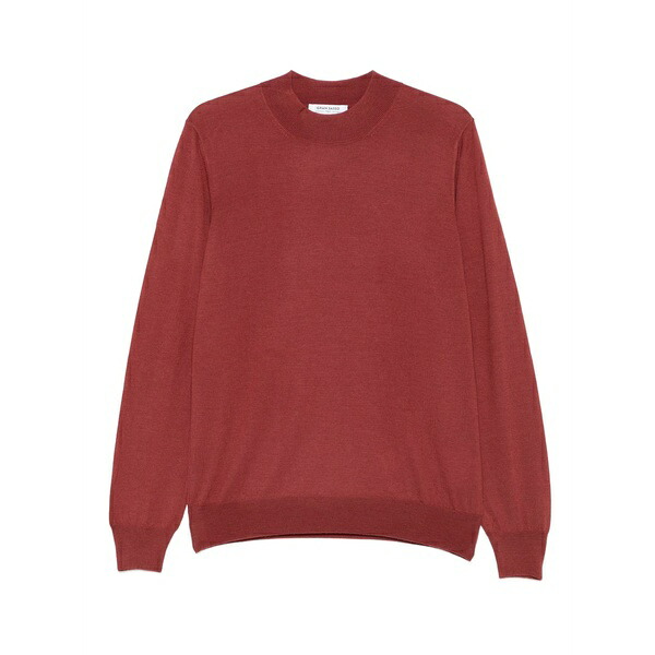 グランサッソ メンズ ニット&セーター アウター Crew-neck sweater Red｜asty