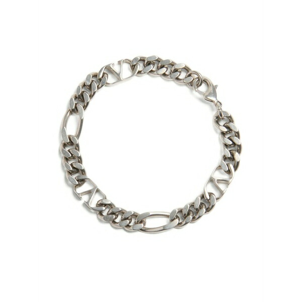 ヴァレンティノ ガラヴァーニ メンズ ブレスレット・バングル・アンクレット 添え物 Vlogo signature bracelet Silver