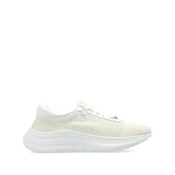カサディ レディース スニーカー シューズ Mia woven-design leather sneakers White｜asty