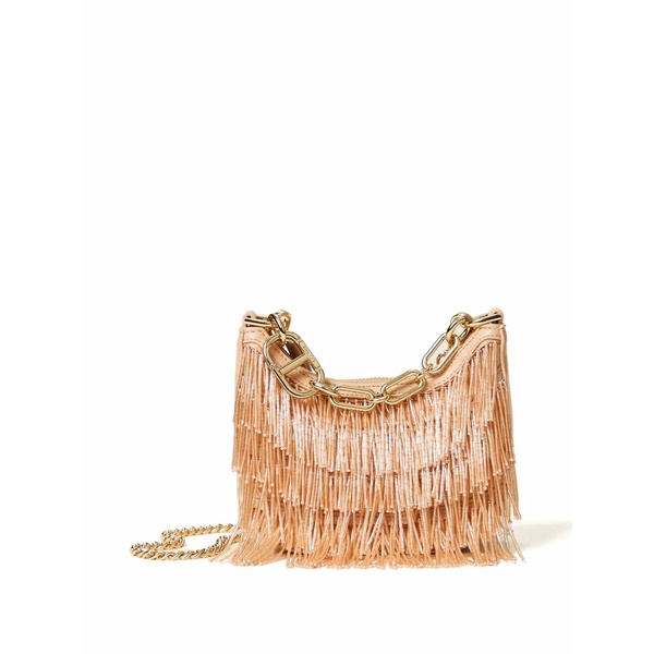 ツインセット レディース ショルダーバッグ バッグ Croissant fringe chain cross body bag Neutrals