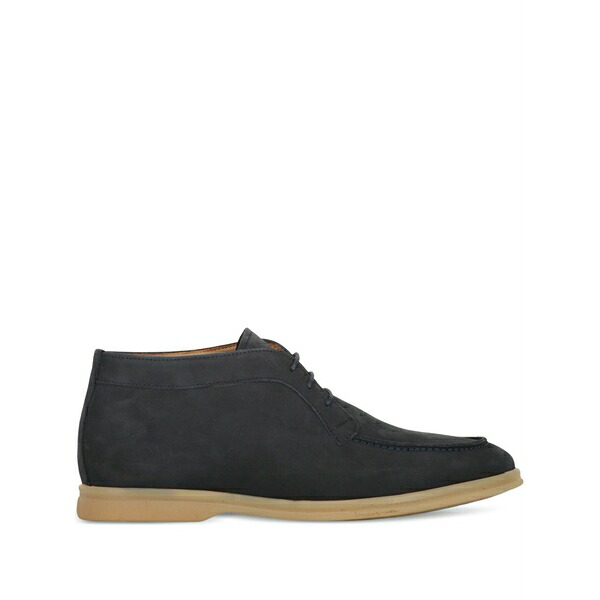 ブルーノマグリ メンズ ブーツ シューズ Leather lace-up boots Blue|asty